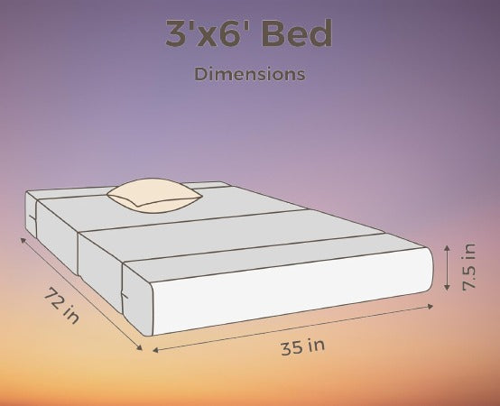 Sleepinmat 1 Seater Soft Collection Sofa Cum Bed Mattress 72x35x8 Inch ? Convertible & Space Saving Foam Sofa Bed for Home & Guest Use