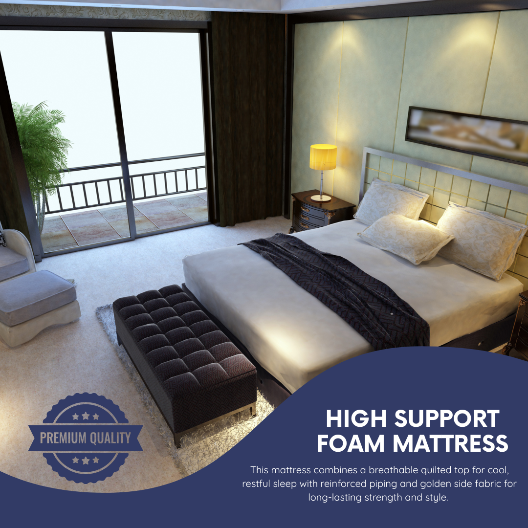 Sleepinmat Sleep Memo Mattress 72x72x8 Inch ( Memory Foam + High Density Foam + Bonded Foam) Back Pain Relief Advance Comfort (10 Years Warranty)