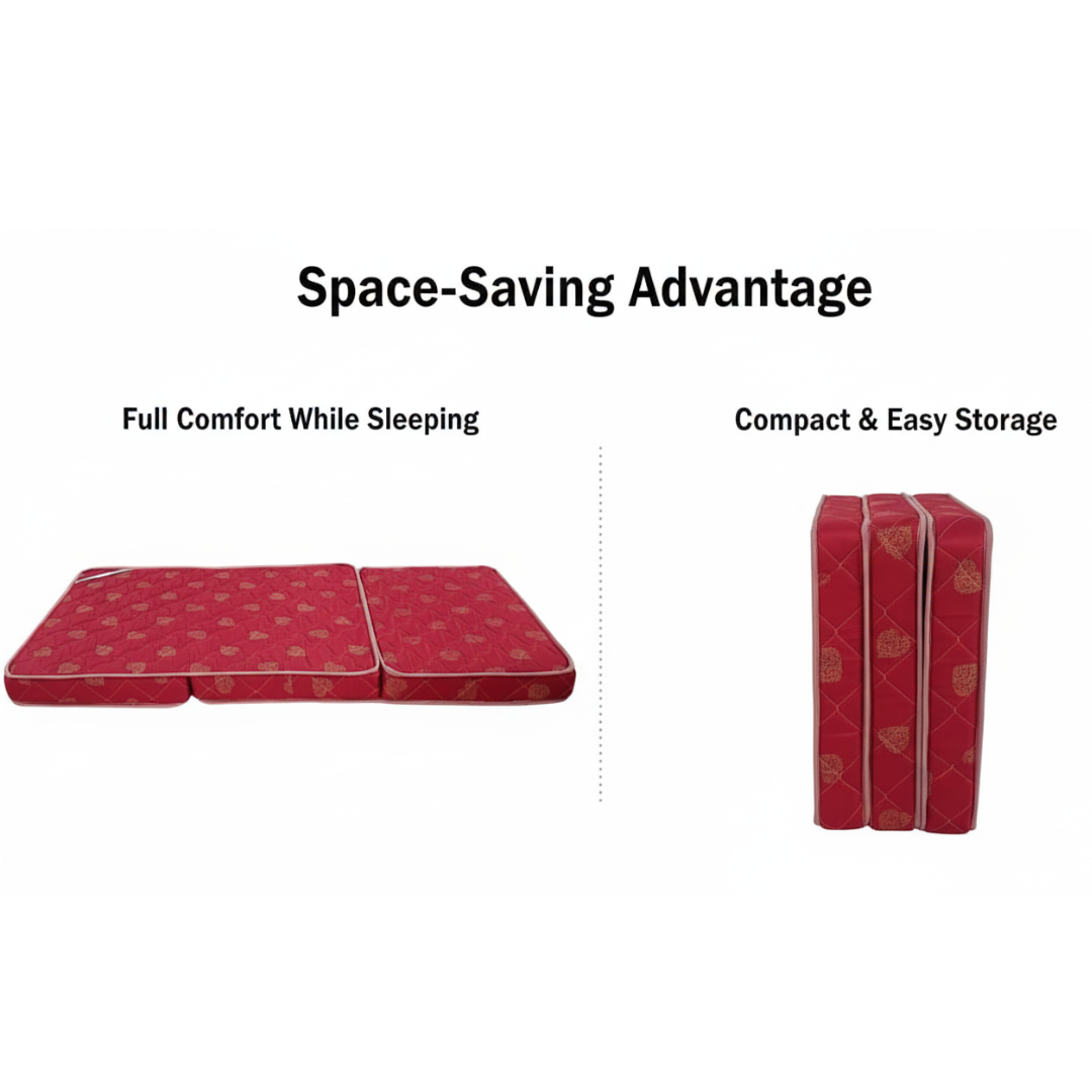 Sleepinmat Soft Collection Folding Mattress 72x36x4 Inch Portable & Space Saving High Density Foam Bed Mattress (Foam)