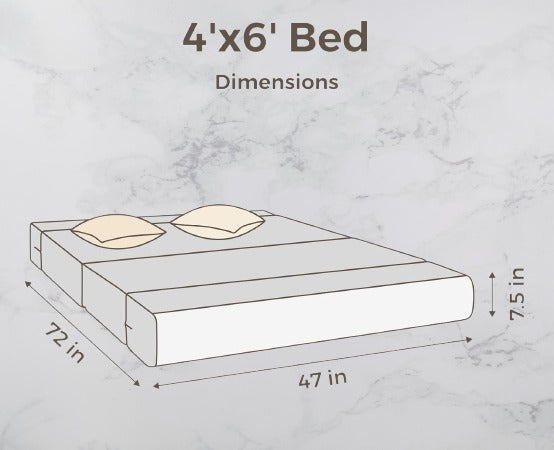 Sleepinmat 2 Seater Soft Collection Sofa Cum Bed Mattress 72x48x8 Inch ? Convertible & Space Saving Foam Sofa Bed for Home & Guest Use