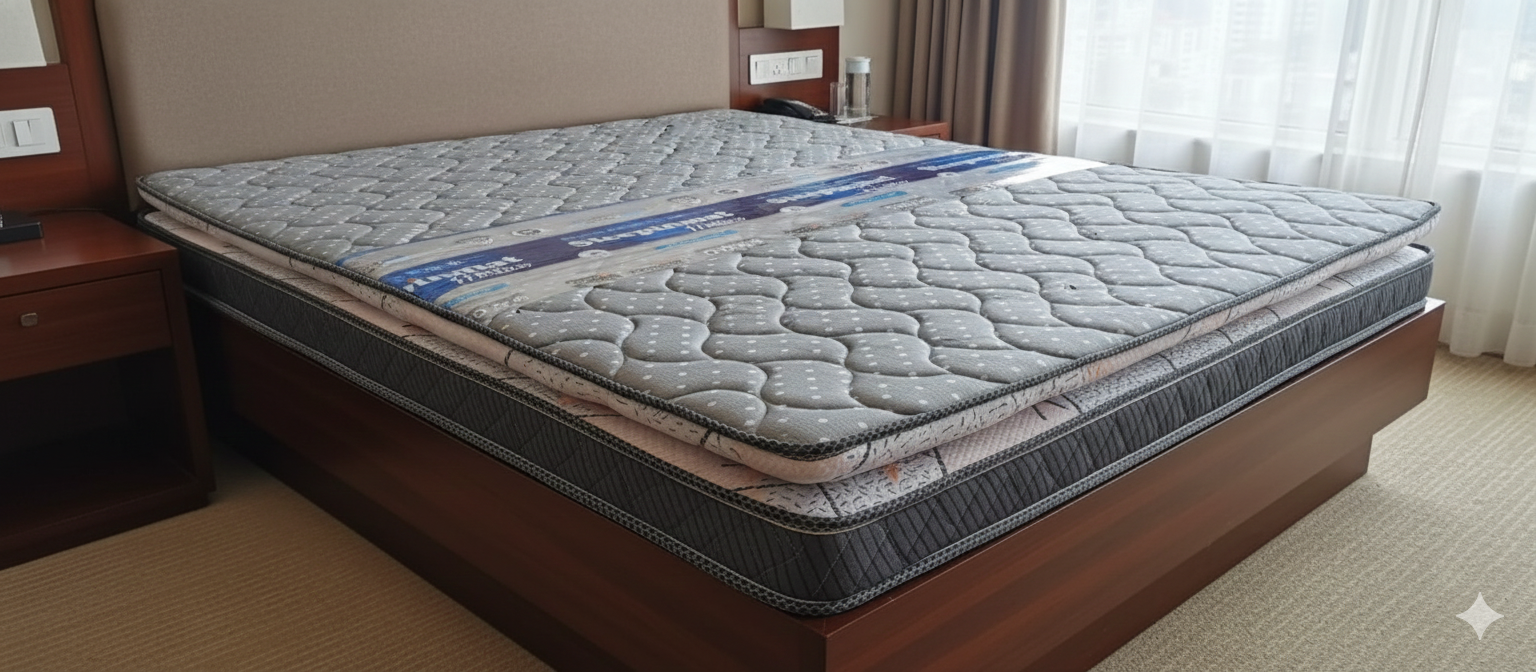 Sleepinmat Spring Mattress 72x72x8 Inch for Back Support & Sleeping Comfort With Spring Mattress