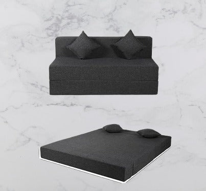 Sleepinmat 2 Seater Soft Collection Sofa Cum Bed Mattress 72x48x8 Inch ? Convertible & Space Saving Foam Sofa Bed for Home & Guest Use