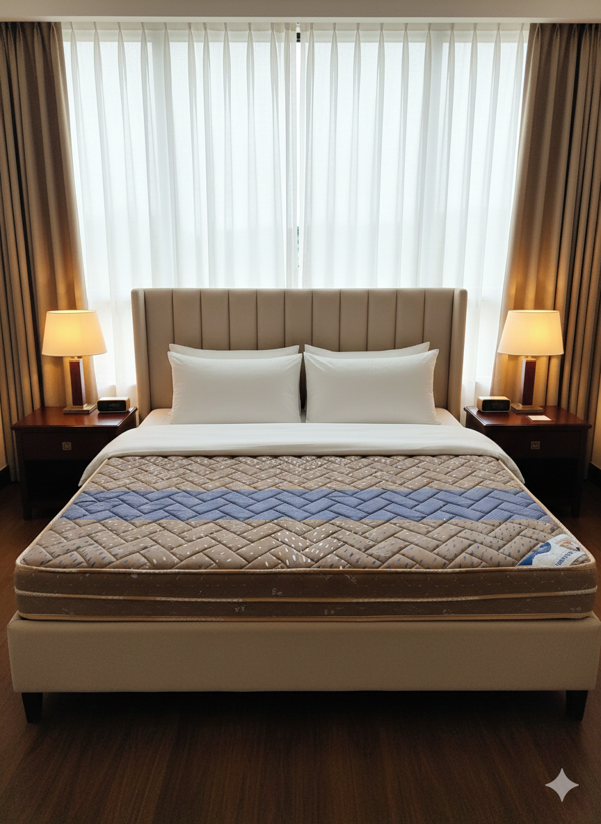 Sleepinmat Orthosofty Foam Mattress 72x72x5 Inch - Pressure Relief & Comfort ( Softy Foam + Bonded) (7 Years Warranty)