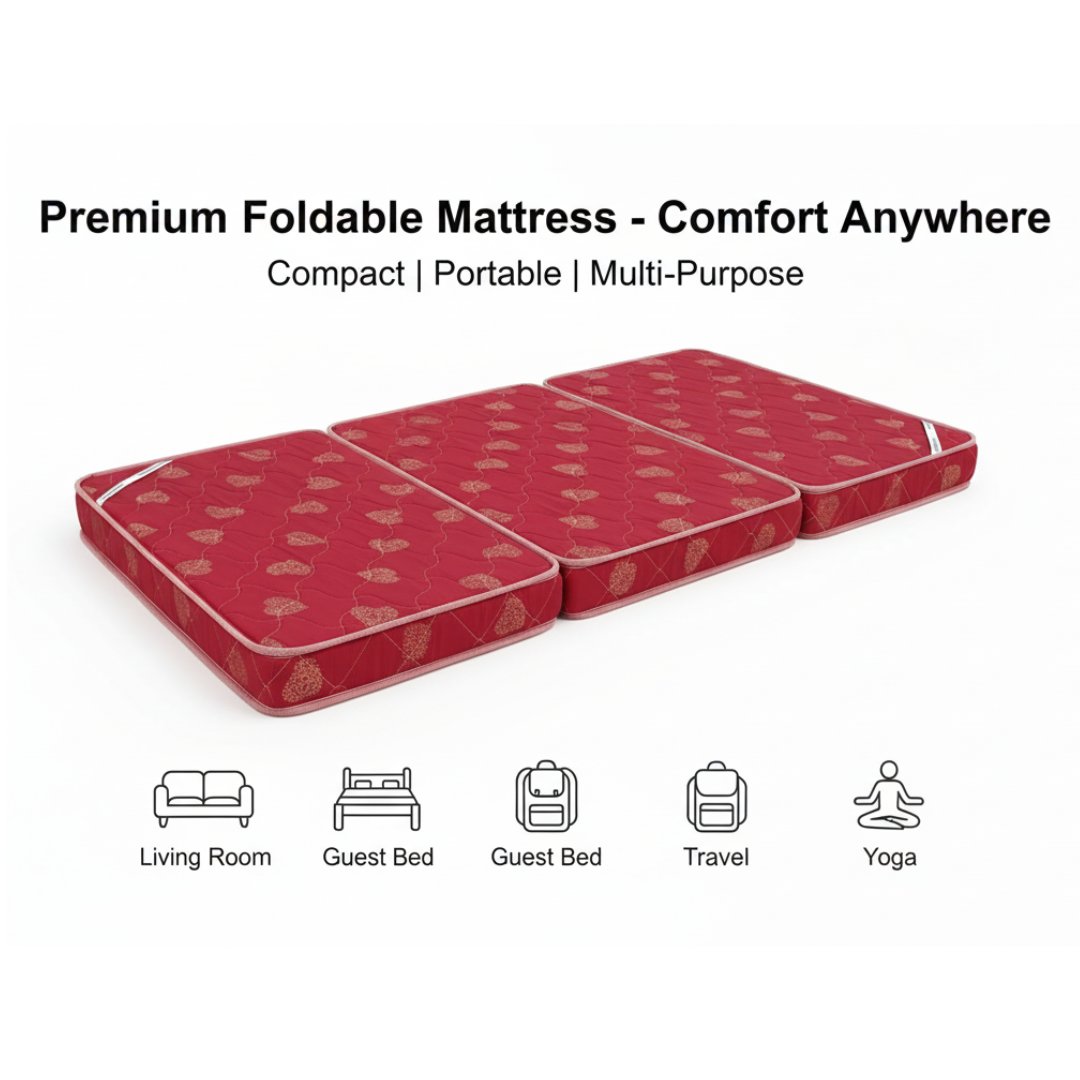 Sleepinmat Soft Collection Folding  Mattress  72x36x4 Inch  Portable & Space Saving High Density Foam Bed Mattress (Foam)