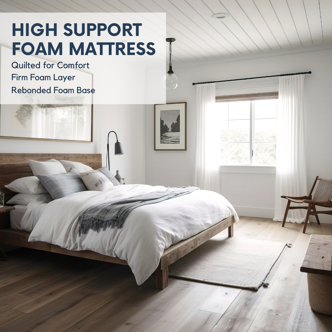 Sleepinmat Orthopedic Mattress 72x72x4 Inch - Pressure Relief & Comfort (HR Foam +Bonded)