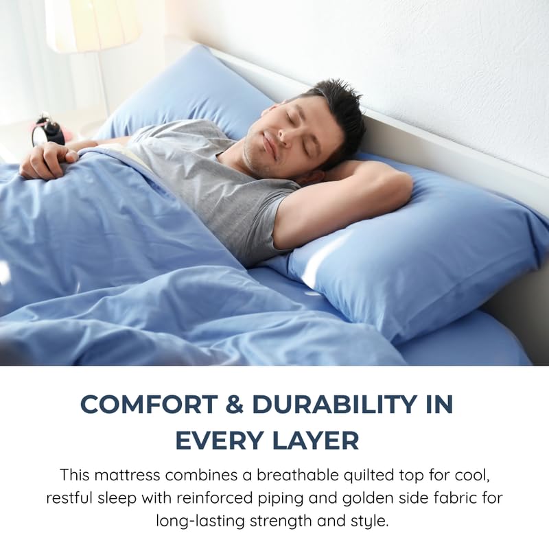 Sleepinmat Sleep Memo Mattress 72x48x5 Inch ( Memory Foam + High Density Foam + Bonded Foam) Back Pain Relief Advance Comfort (10 Years Warranty)