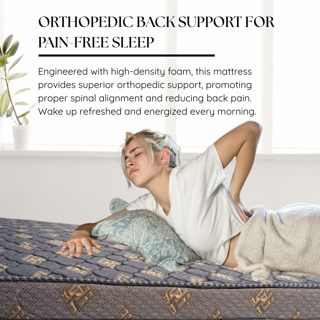 Sleepinmat Orthosofty Foam Mattress 72x72x8 Inch - Pressure Relief & Comfort ( Softy Foam + Bonded) (7 Years Warranty)