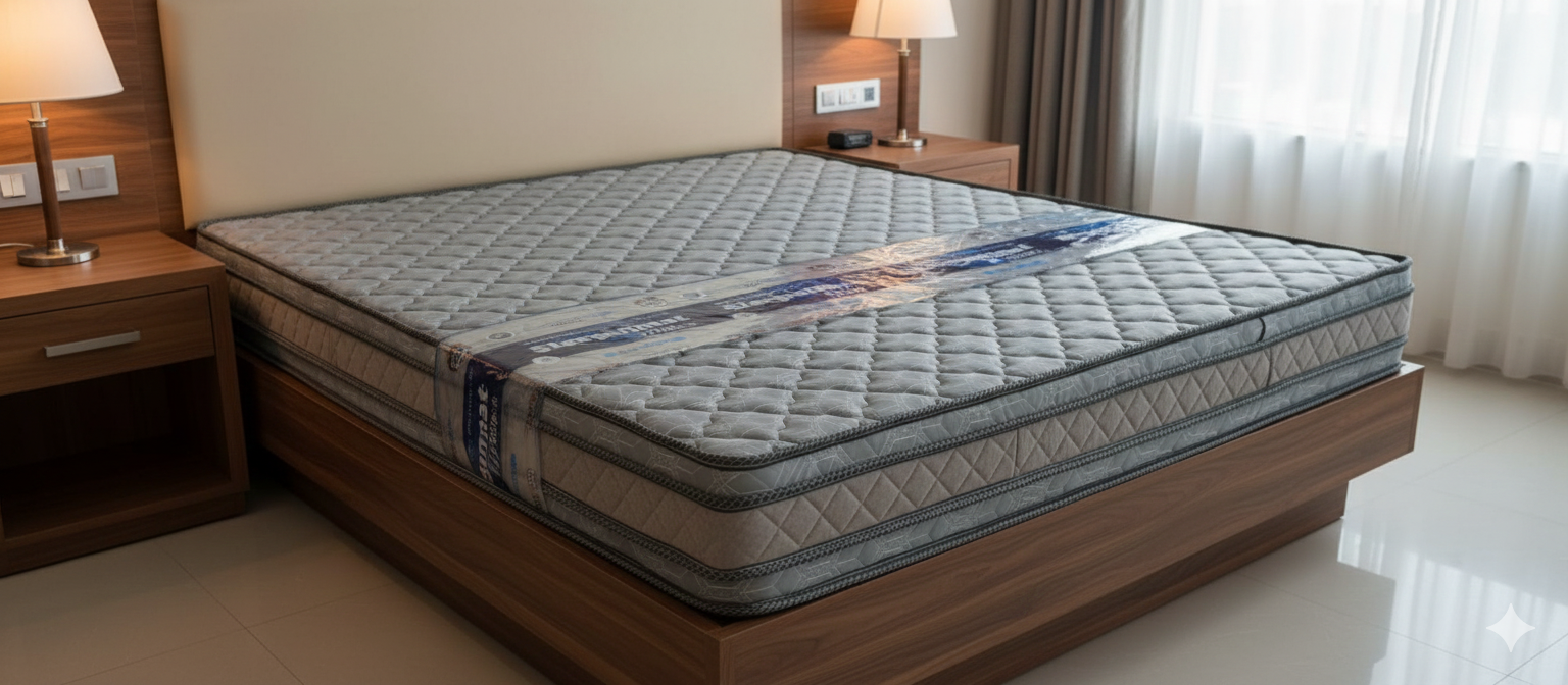 Sleepinmat Spring Mattress 72x72x8 Inch for Back Support & Sleeping Comfort With Spring Mattress