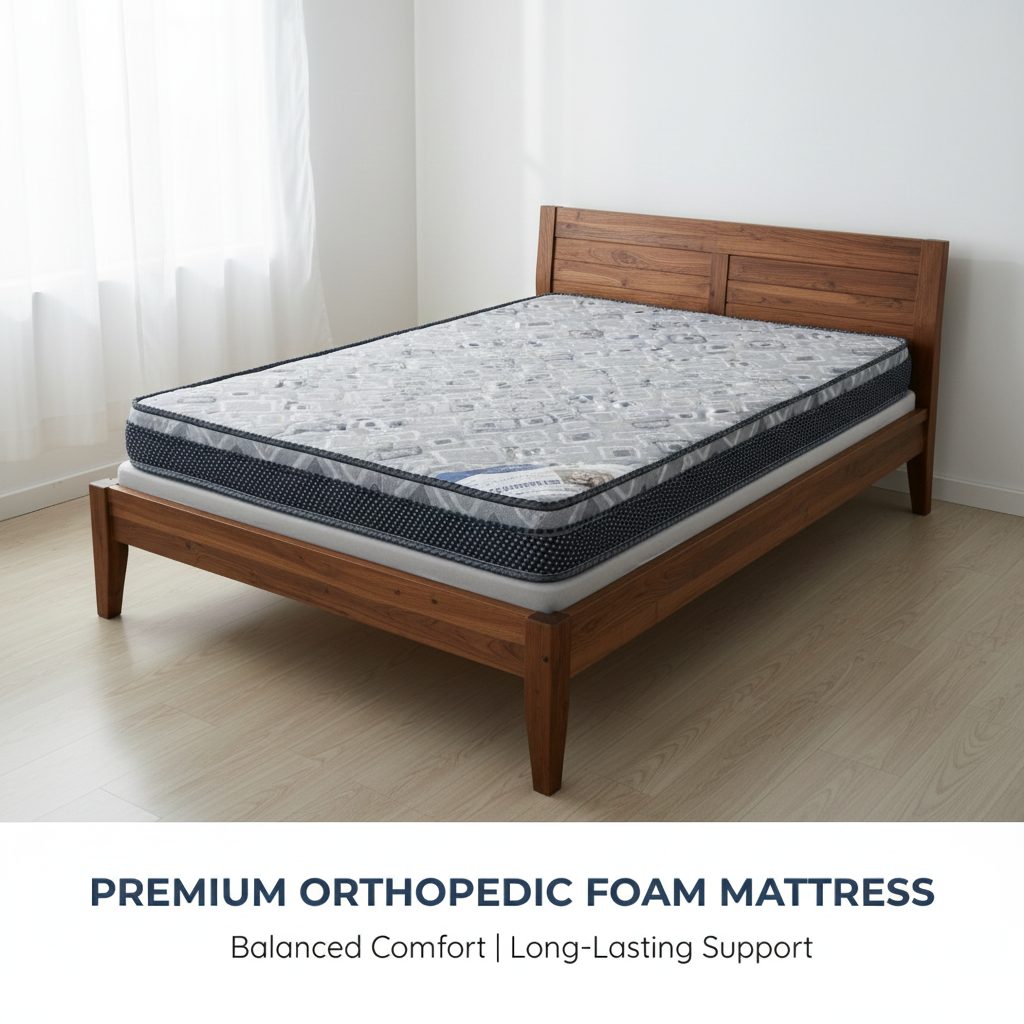 Sleepinmat Orthosofty Foam Mattress 72x48x8 Inch - Pressure Relief & Comfort ( Softy Foam + Bonded) (7 Years Warranty)